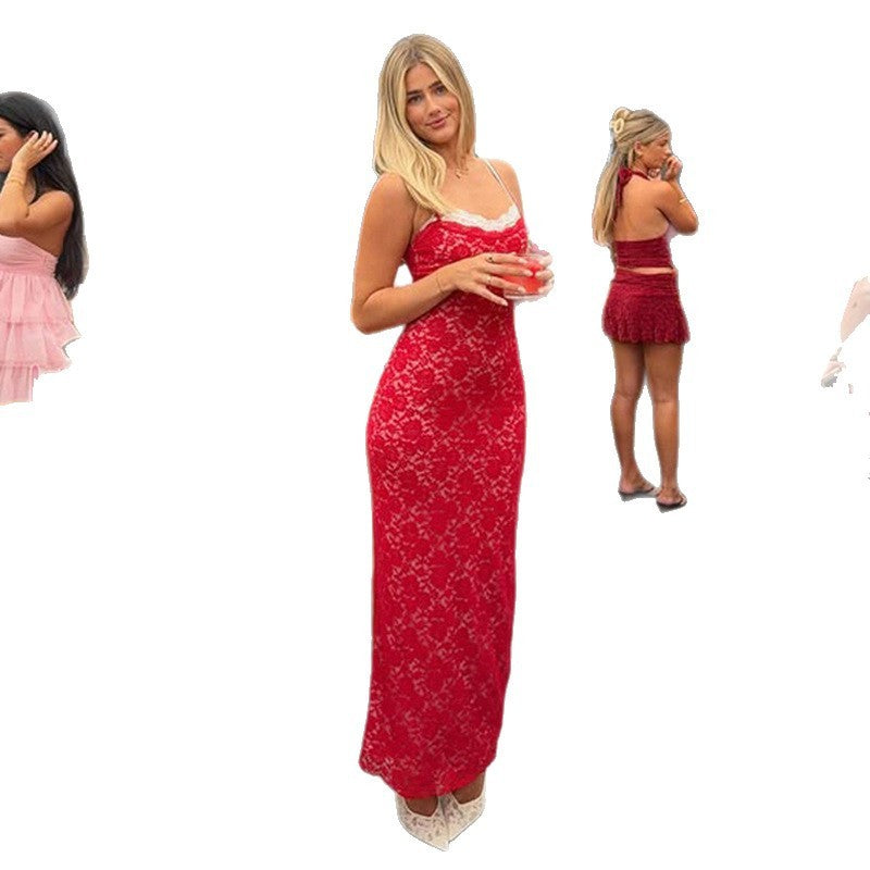 Contrast Lace Mini