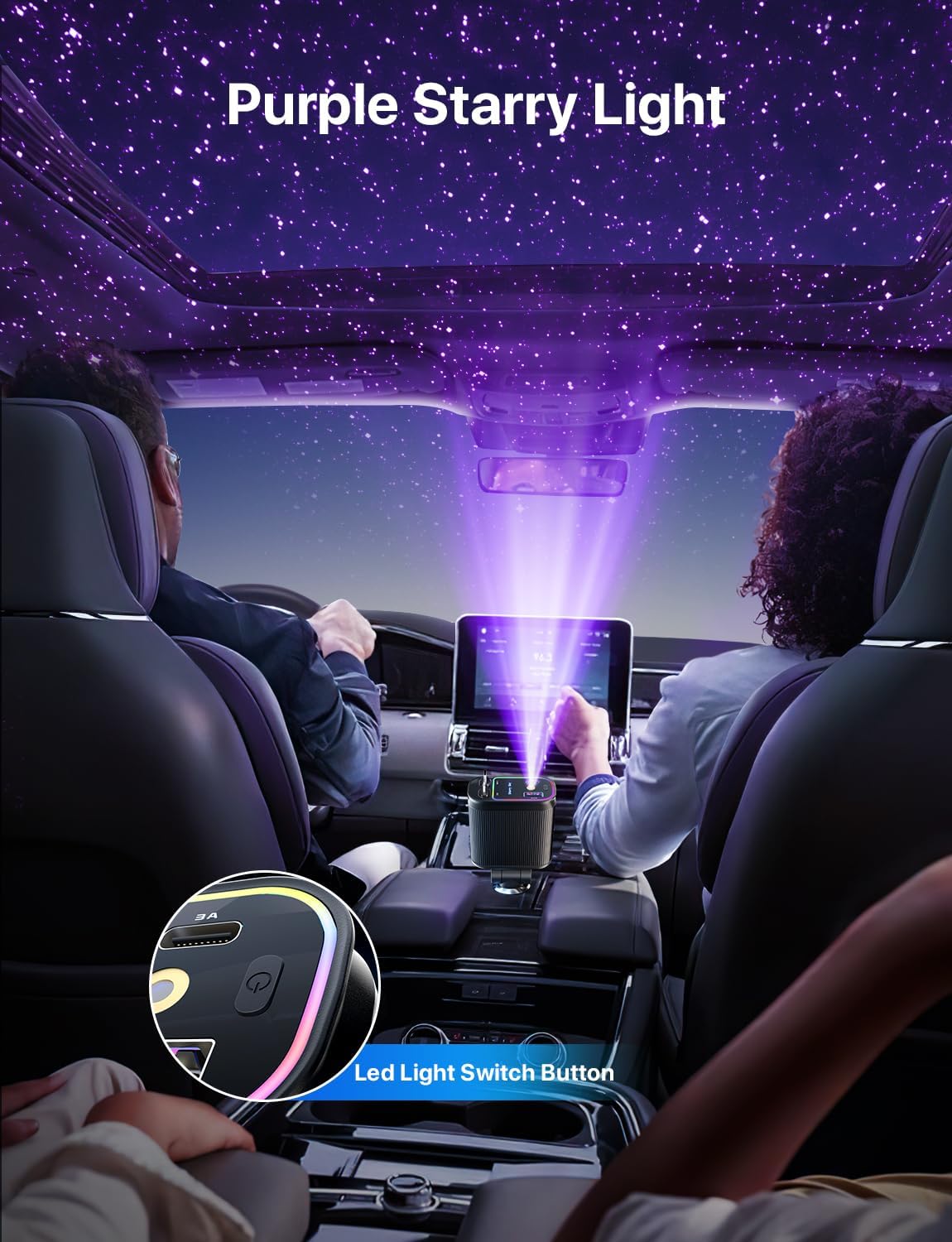NightSky™ Retractable Fast‑Charge Car Adapter