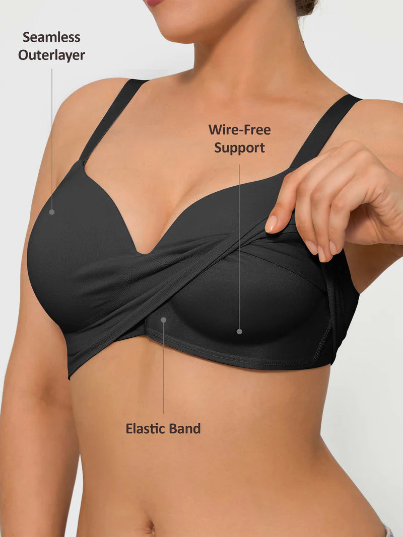 Sexy Fixed‑Cup Wireless Bra — Seamless, Supportive & Shot-Time Shaping