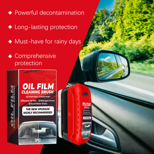Car Glass Cleaner with Reusable Brush & Foam
