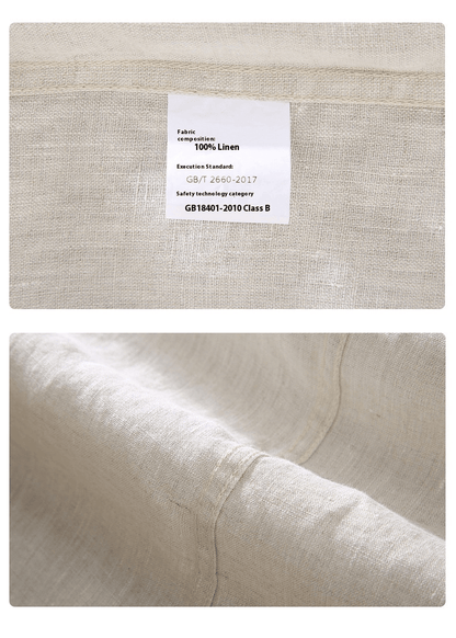 Linen Shirt Men's Long Sleeve Loose Thin Casual