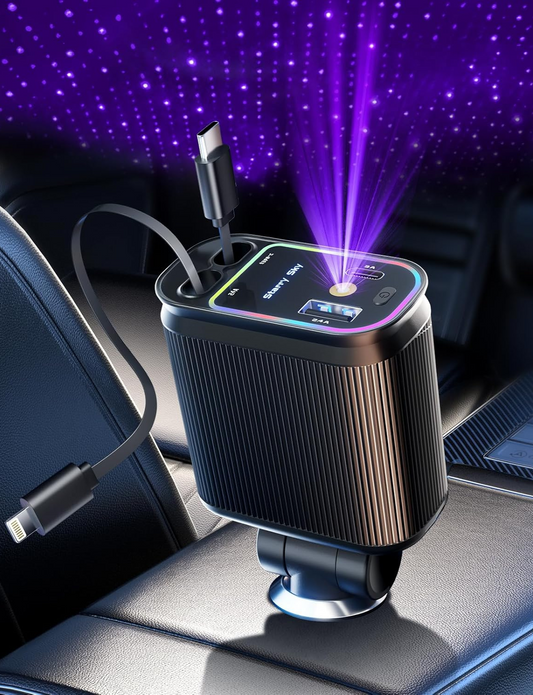 NightSky™ Retractable Fast‑Charge Car Adapter