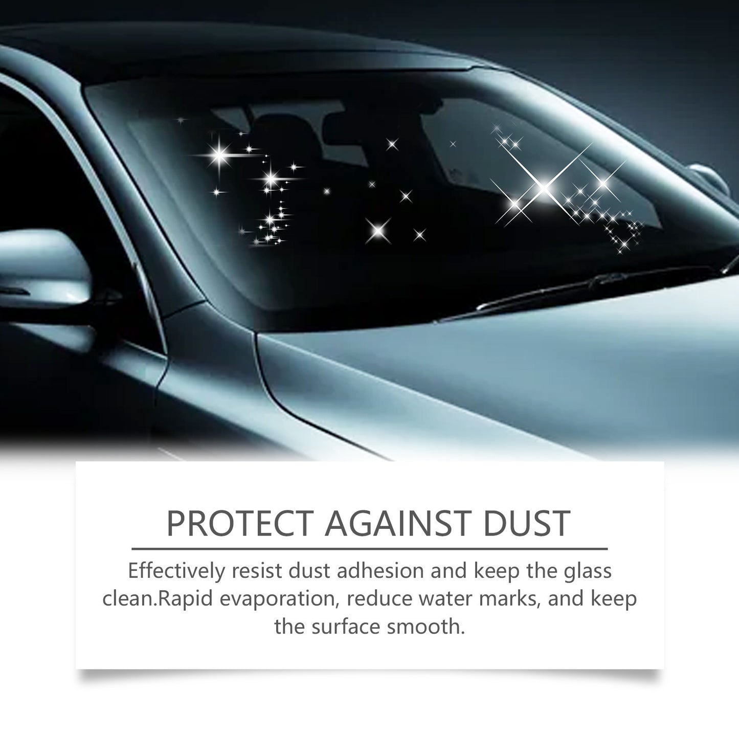 Car Glass Cleaner with Reusable Brush & Foam